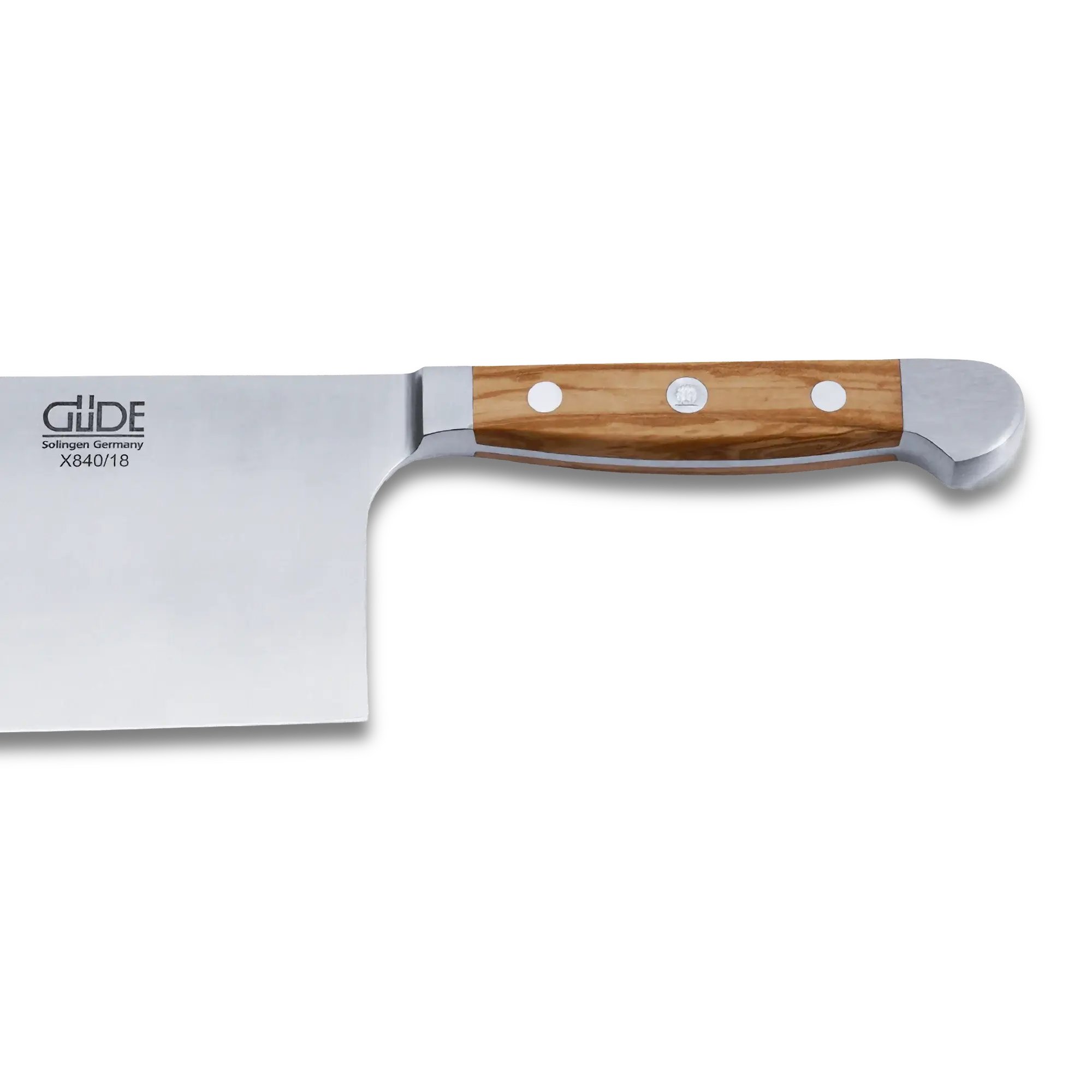 OLIVE ALPHA | Couteau de Chef Chinois Lame 8" / Manche Bois d'Olivier