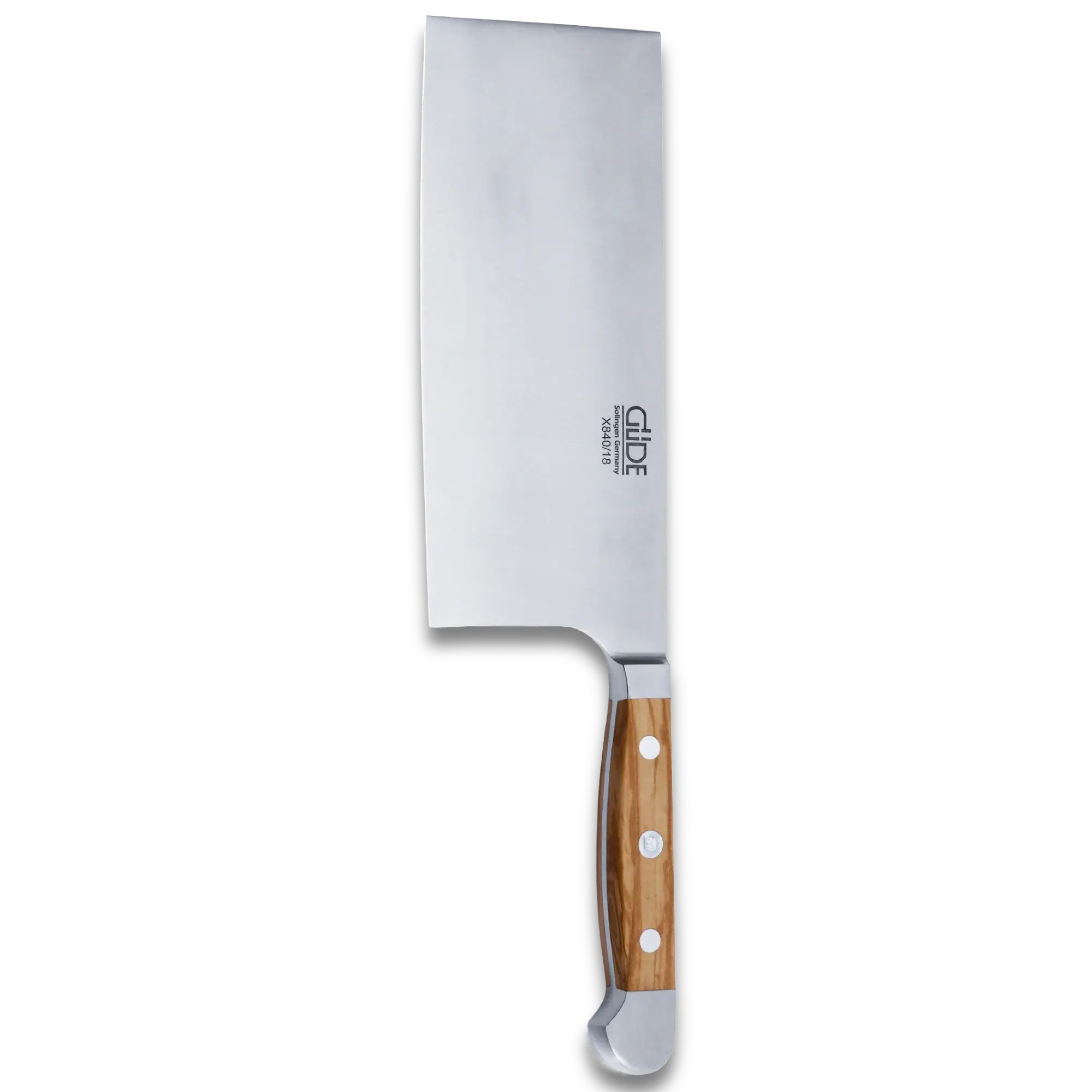 ALPHA OLIVE |  Chinese Chef's Knife 8" blade / Olive Wood handle