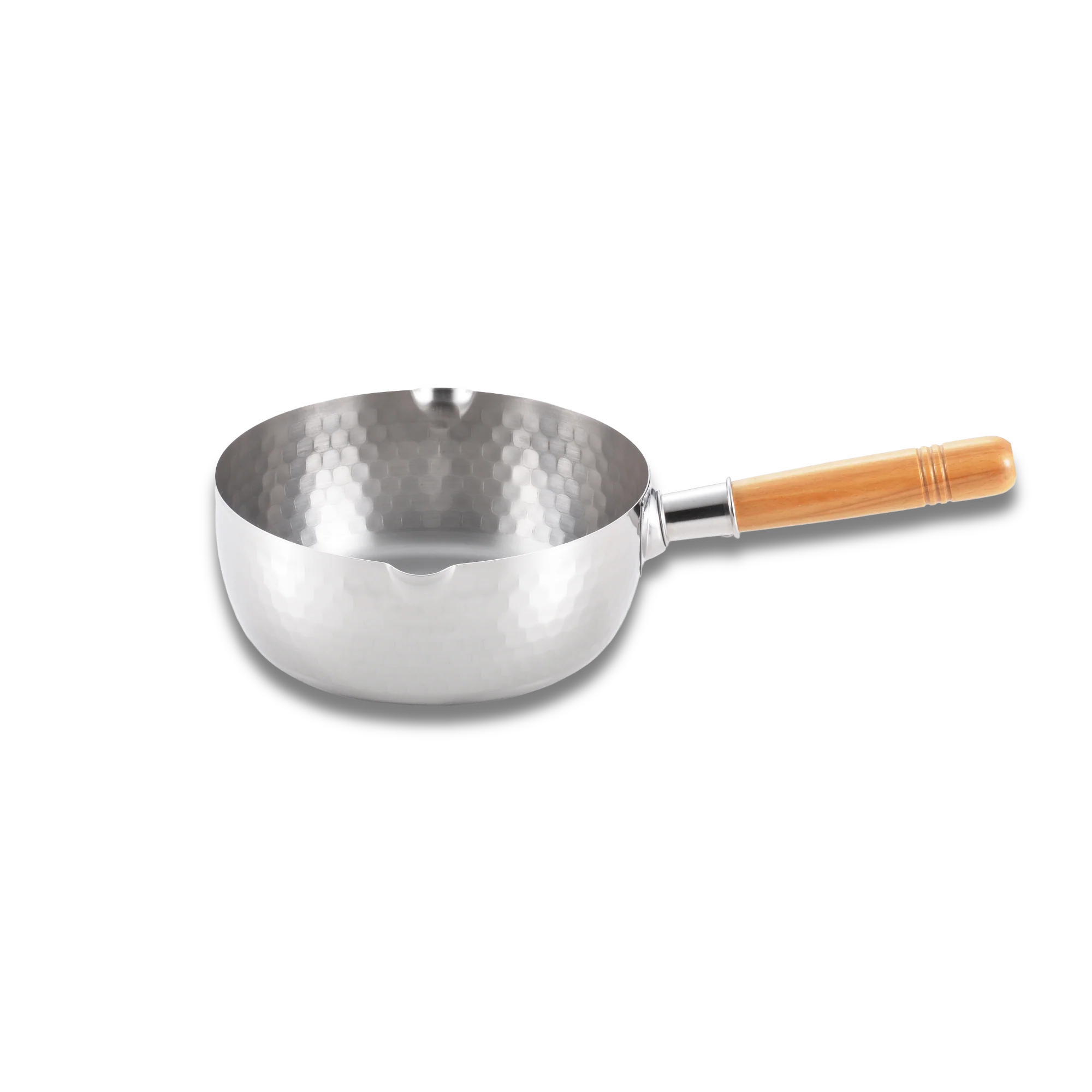 Yoshikawa Yukihira Saucepan 20 cm stainless steel cookware with wooden handle.
