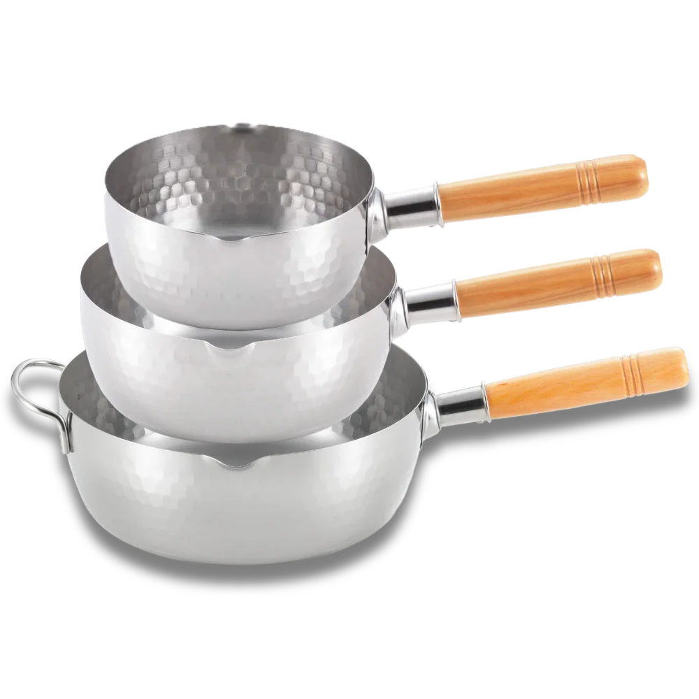 Yoshikawa Yukihira Saucepan Set 3 Piece Stainless Steel | Japan