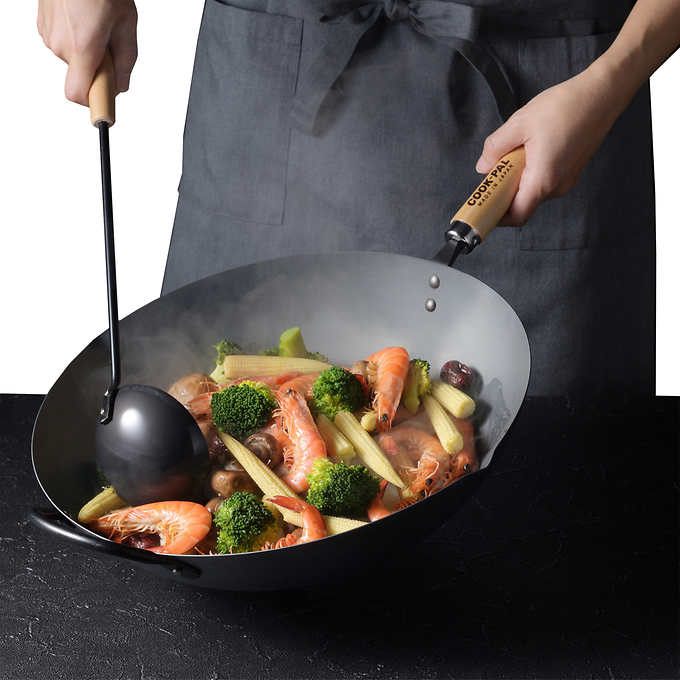 Yoshikawa 🇯🇵 Carbon Steel Wok 36cm - Made in Japan