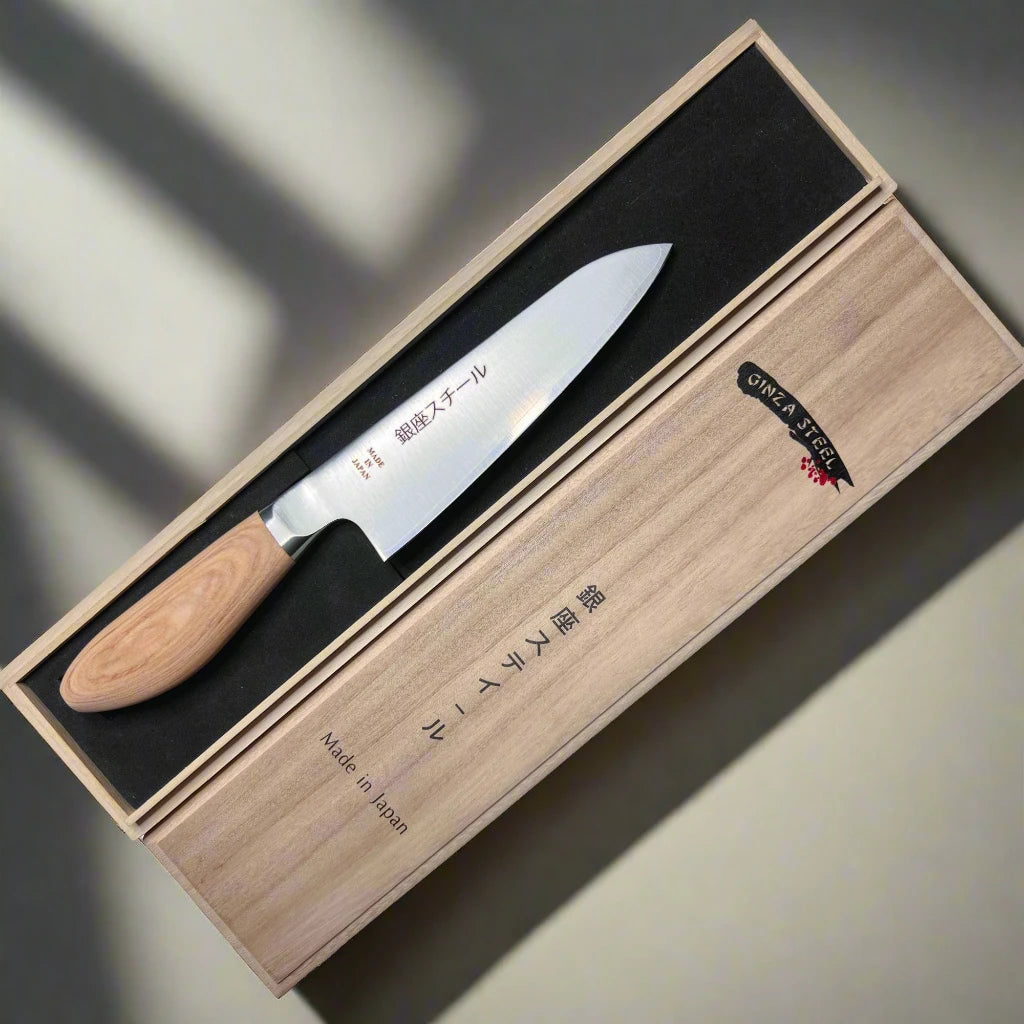 MATSUE 165 - MV Stainless Steel Santoku Knife 165mm/Natural Wood Handle