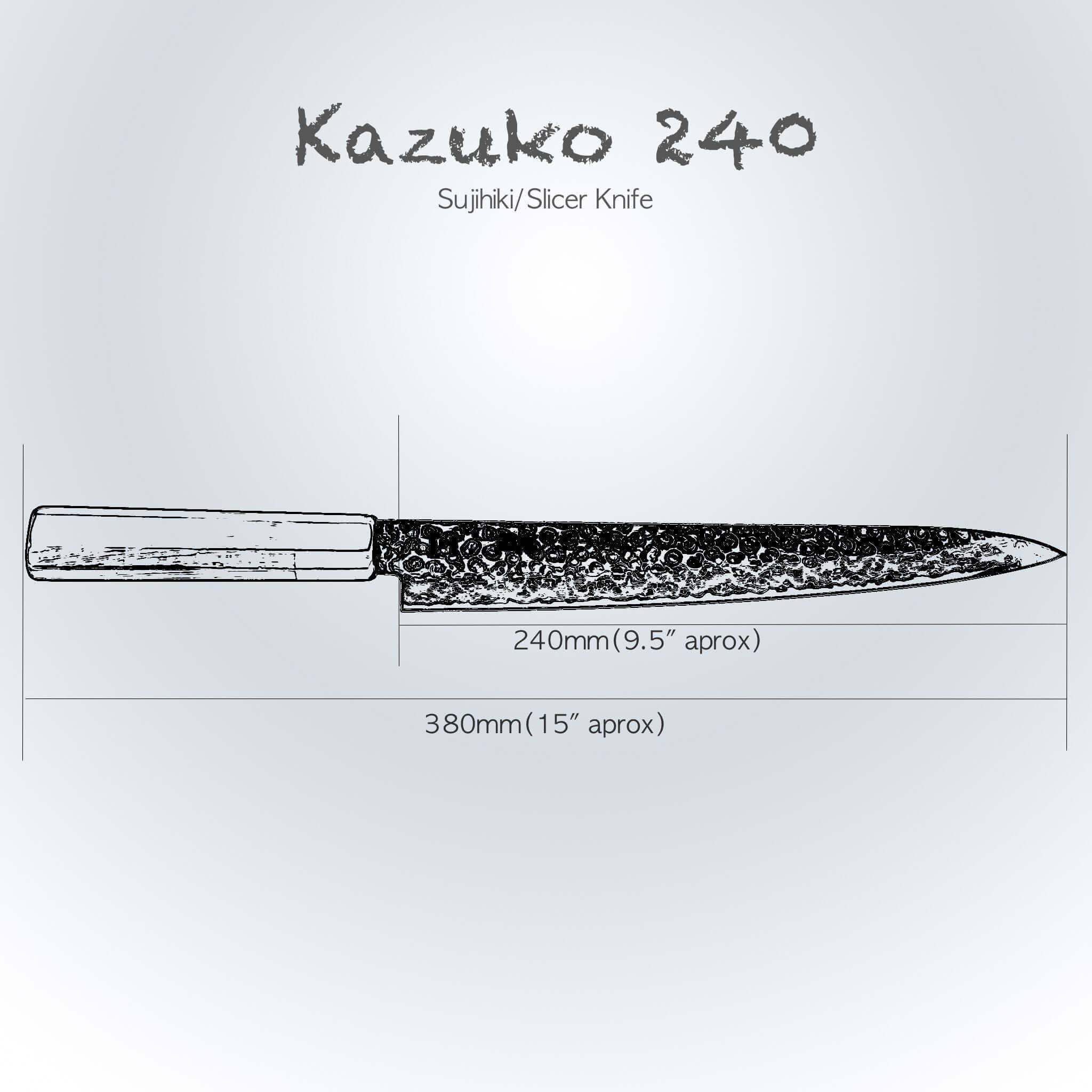 KAZUKO 240 - Sujihiki/Slicer 240mm Blade