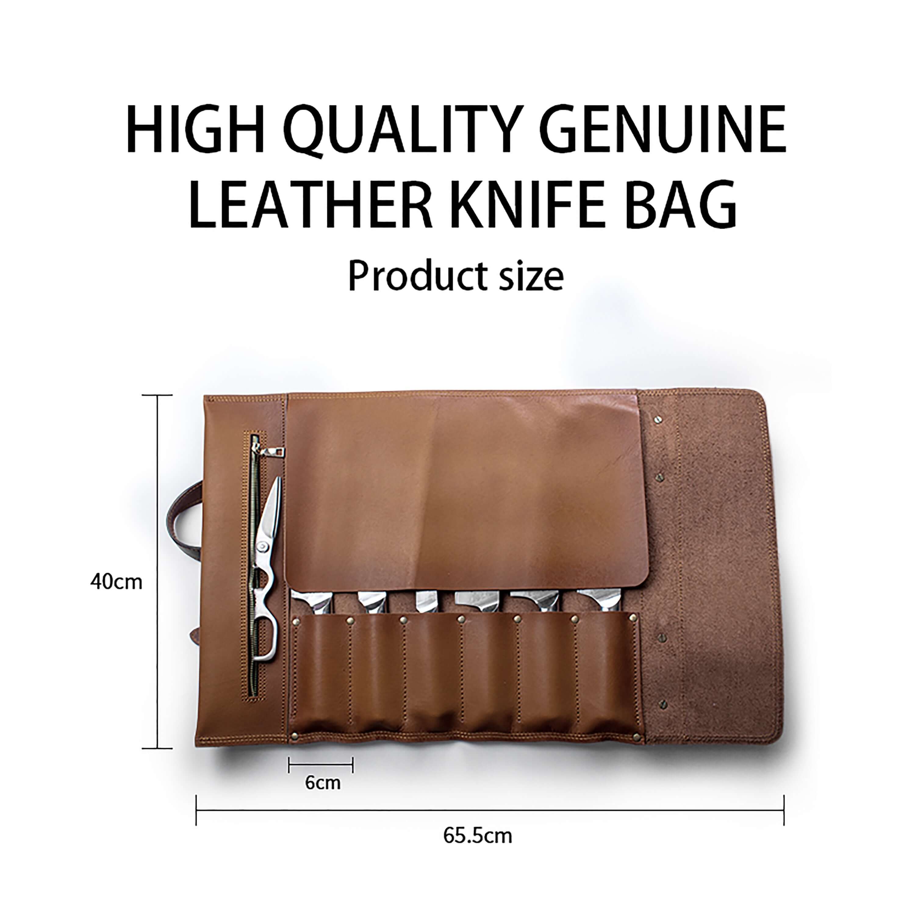 Ginza Steel Full Grain Leather | Vagabond Knife Roll