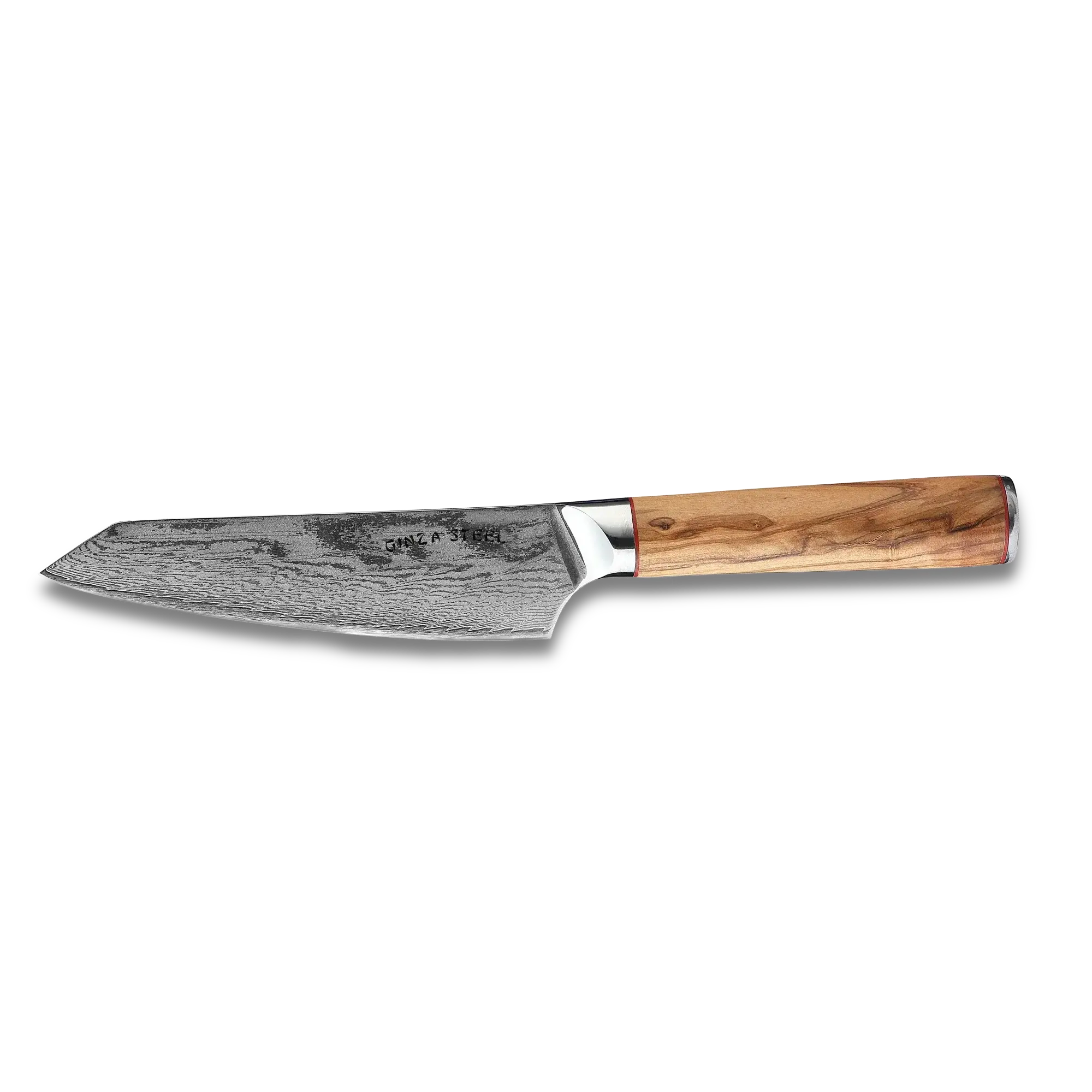 MIA 17 Couteau de chef 6,5" Acier Damas AUS10 67 couches/manche en bois d'olivier italien